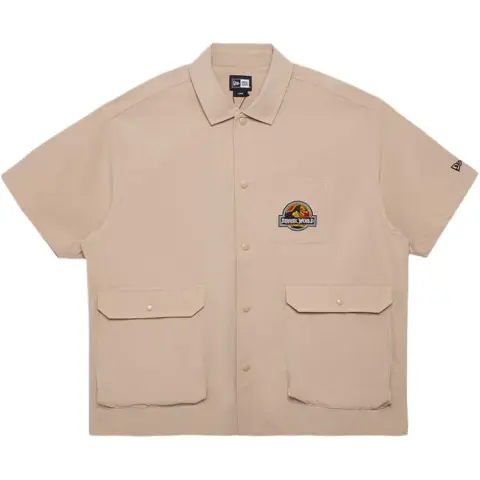 New Era Shirts Unisex Khaki Pointed Collar Moderate Other