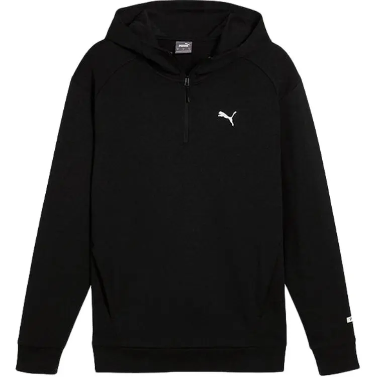 PUMA Sweatshirts Men's Black Hooded Moderate Regular