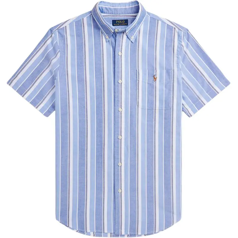 Polo Ralph Lauren SS24 Shirt Classic Version Men's White & Blue