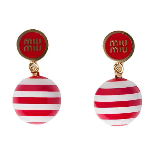 MIU MIU Metal Earrings Women's Red