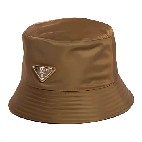 PRADA Re Nylon Triangle Logo Bucket Hat