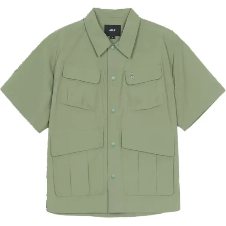 MLB Shirts Unisex Green Lapel Moderate