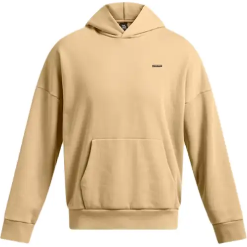 Under Armour Icon Men's UA Icon Heavyweight Fleece Wash Oversized Hoodie Sweatshirt Men's Camel