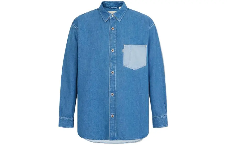 Levi's Shirts Men's Blue Lapel Moderate