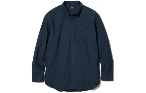 UNIQLO Shirts Unisex Navy Blue Polo Collar Moderate Other
