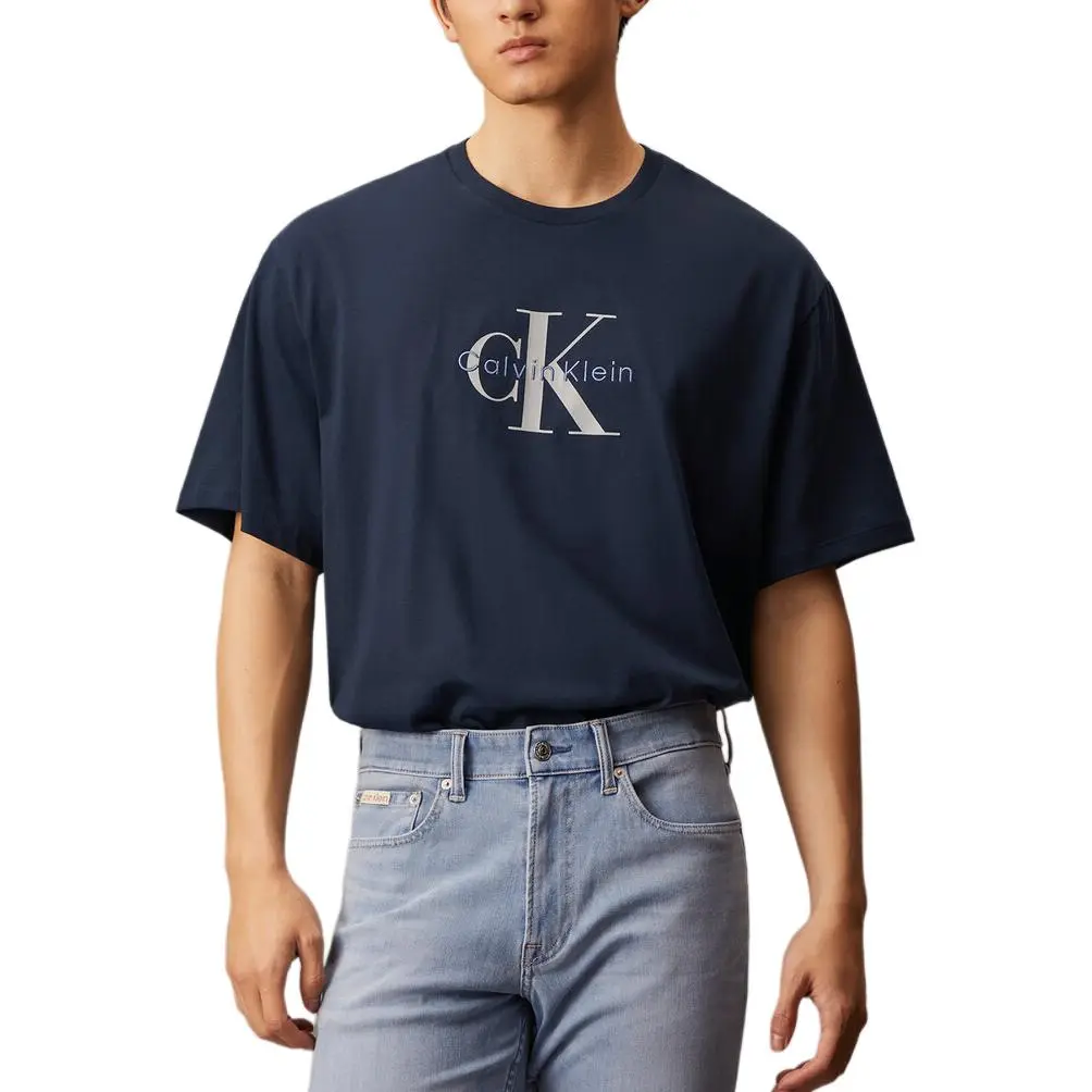 CALVIN KLEIN T Shirt Men's Dark Blue Gemstone