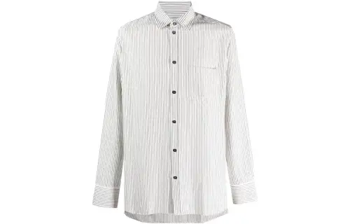 【Zoomed Imagery】long-sleeve striped shirt