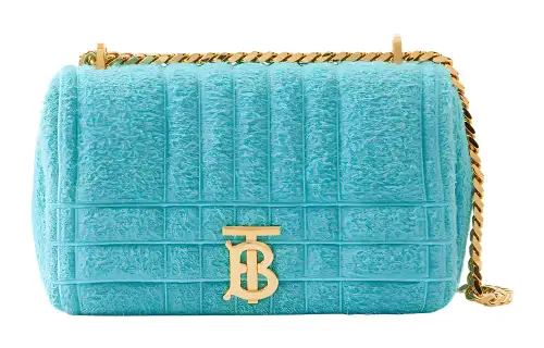 Burberry Sheepskin Lola Bag, Shoulder Bag, Crossbody Bag Small Women's Turquoise