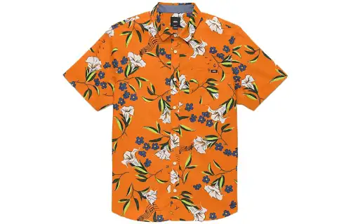 Vans Shirts Men's Orange Lapel Moderate Shirt