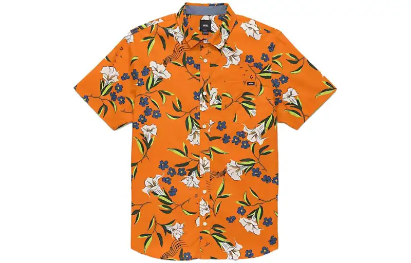 Vans Shirts Men's Orange Lapel Moderate Shirt