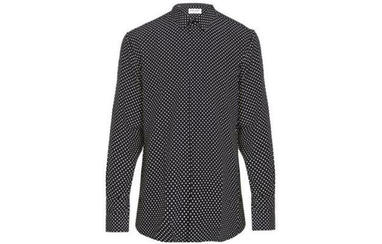Saint Laurent polka-dot print silk shirt