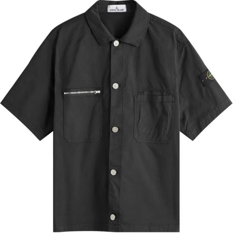 Рубашка STONE ISLAND FW24 Pima Cotton (черная)