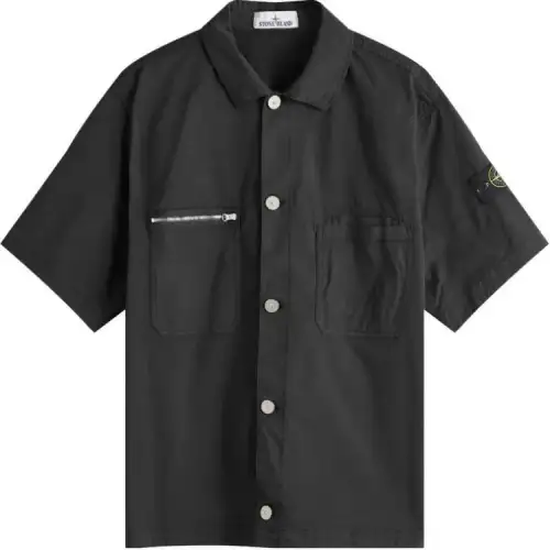 STONE ISLAND Logo Patch Short Sleeved Shirt