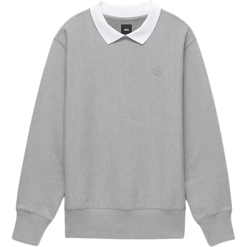 Vans Sweatshirts Unisex Gray Lapel Moderate Regular