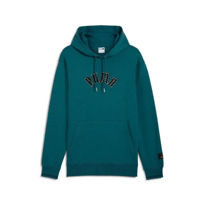 PUMA Sweatshirts Men's Green Hooded Moderate