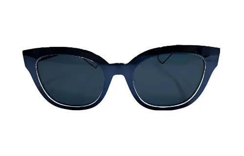 DIOR Plastic Irregular Shape Sunglasses Unisex Blue