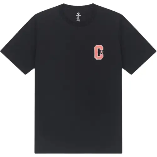 Converse T Shirts Men's Black Crew Neck Moderate