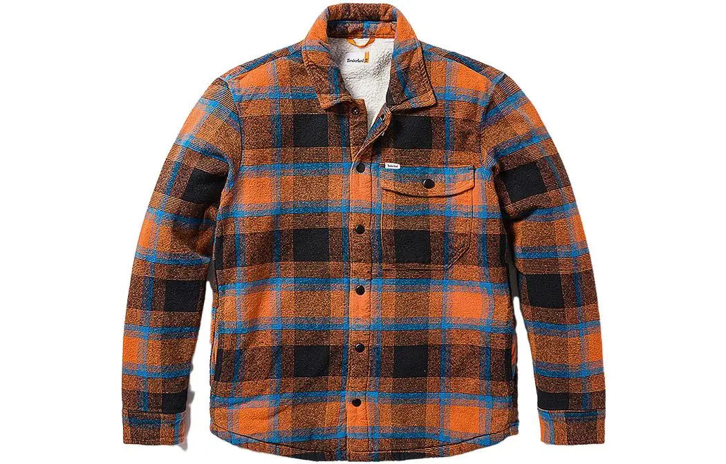 Timberland Shirts Men's Rusty Square Collar Thickened And Fleece-Lined Shirt