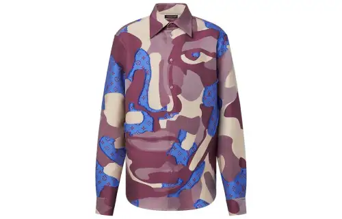 Louis Vuitton Printed Cotton Fil Coupe Over Monogram shirt