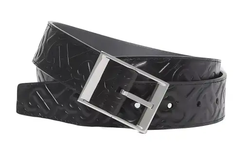 Burberry Leather Belts Men's Black/Gray