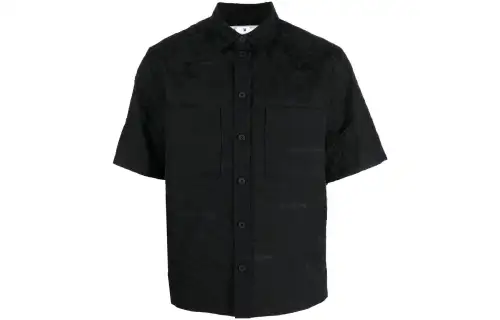 OFF WHITE Shirts Men's Black Lapel Moderate Other