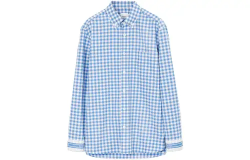 Burberry Shirts Men's Blue Lapel Moderate Other