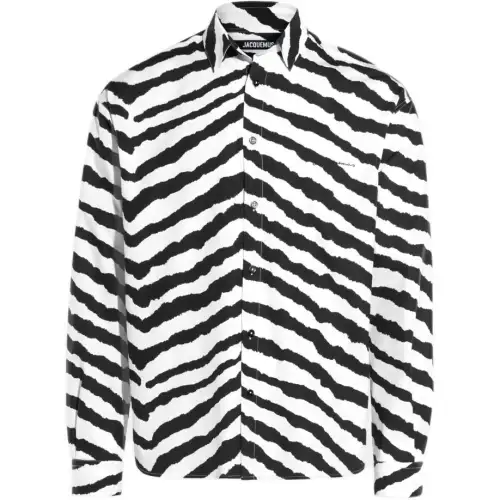 Jacquemus FW24 Zebra Print Shirt Men's White Black/Black White