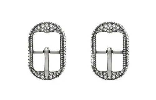 Balenciaga Cagole Earrings Women's Silver