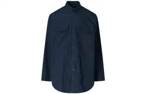 Balenciaga Shirts Men's Black Lapel Moderate Other