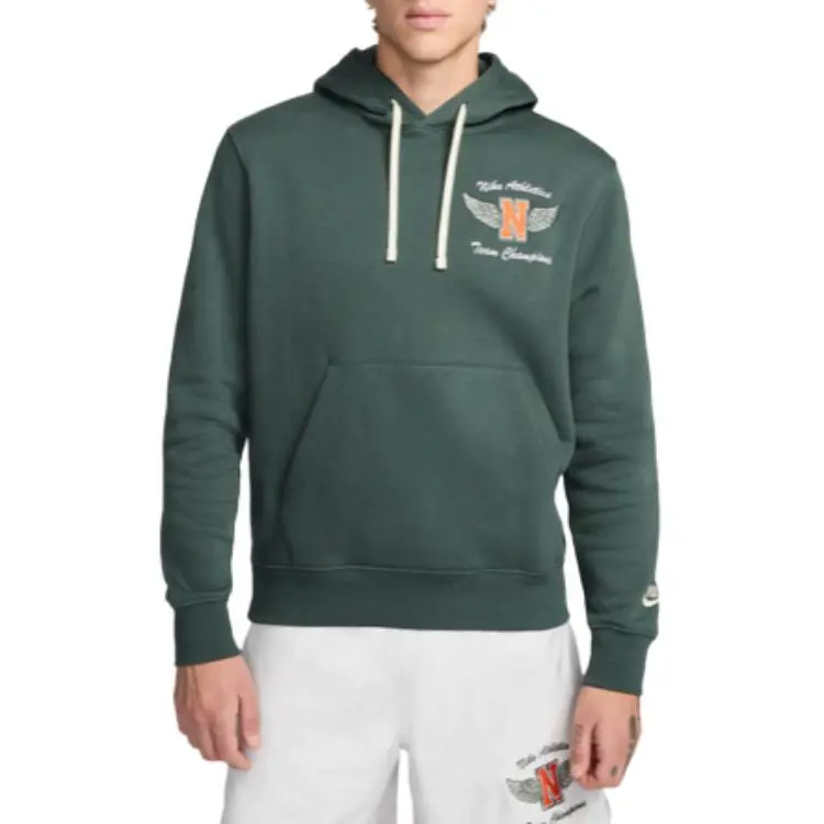 Nike Sweatshirts Men's Green Hooded Moderate Regular