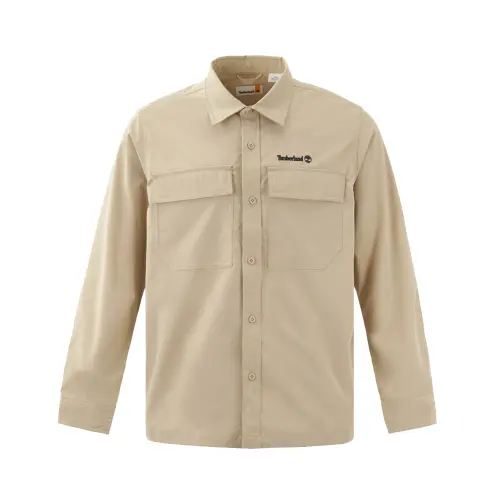 Timberland Shirts Unisex Beige Lapel Moderate Workwear