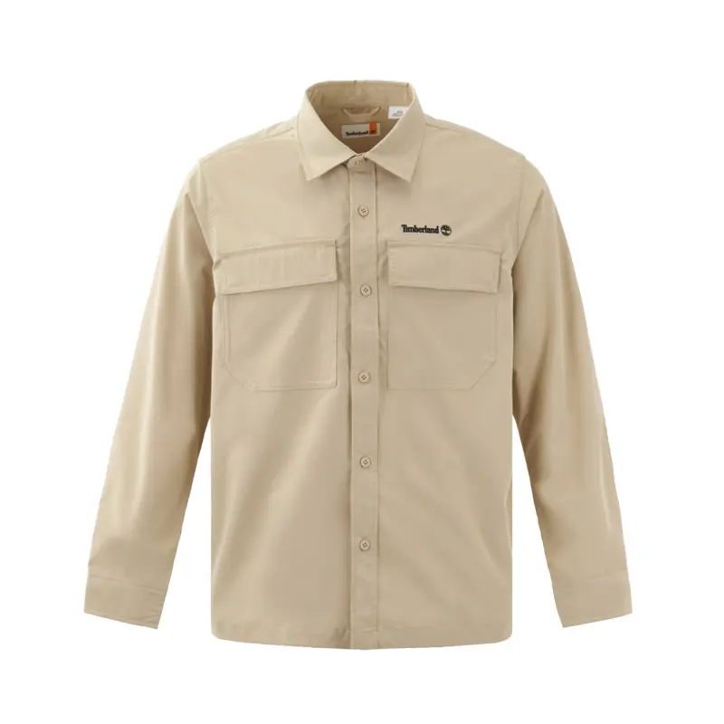 Timberland Shirts Unisex Beige Lapel Moderate Workwear