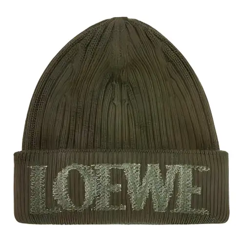 LOEWE Wool Beanies Women's Green