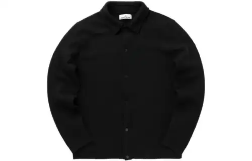 STONE ISLAND Shirts Men's Black Lapel Moderate Shirt