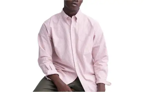 UNIQLO Shirts Men's Coral Red Square Collar Moderate Other