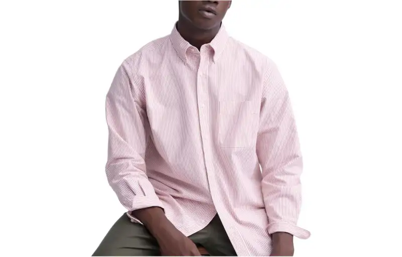 UNIQLO Shirts Men's Coral Red Square Collar Moderate Other