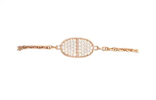 HERMES Chaine D'ancre Verso 18K Gold, Diamond Bracelets Women's Rose Gold