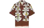 PRADA Shirts Men's Brown Cuban Collar Moderate Other