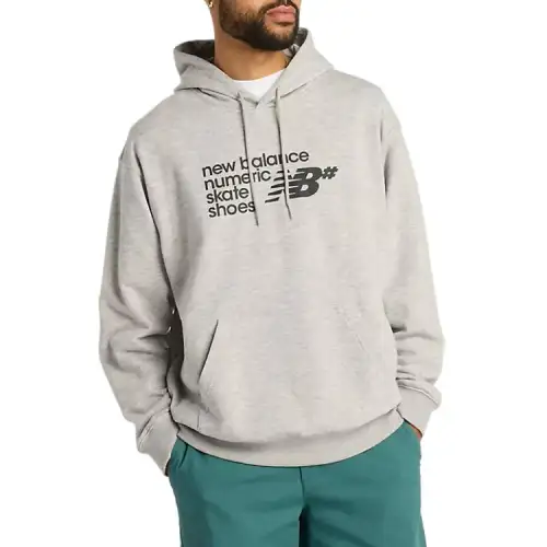 New Balance French Terry Numeric Hoodie Sweatshirt Men's Gray