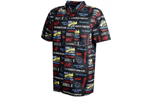Vans Shirts Unisex Black Lapel Moderate Shirt
