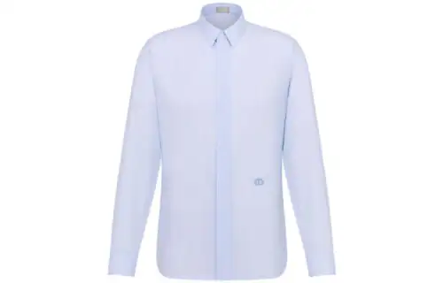 DIOR Shirts Men's Blue Lapel Moderate Other