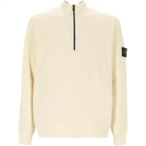 STONE ISLAND Logo Patch High Neck Jumper