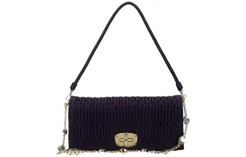 MIU MIU Leather Clutch Women's Violet