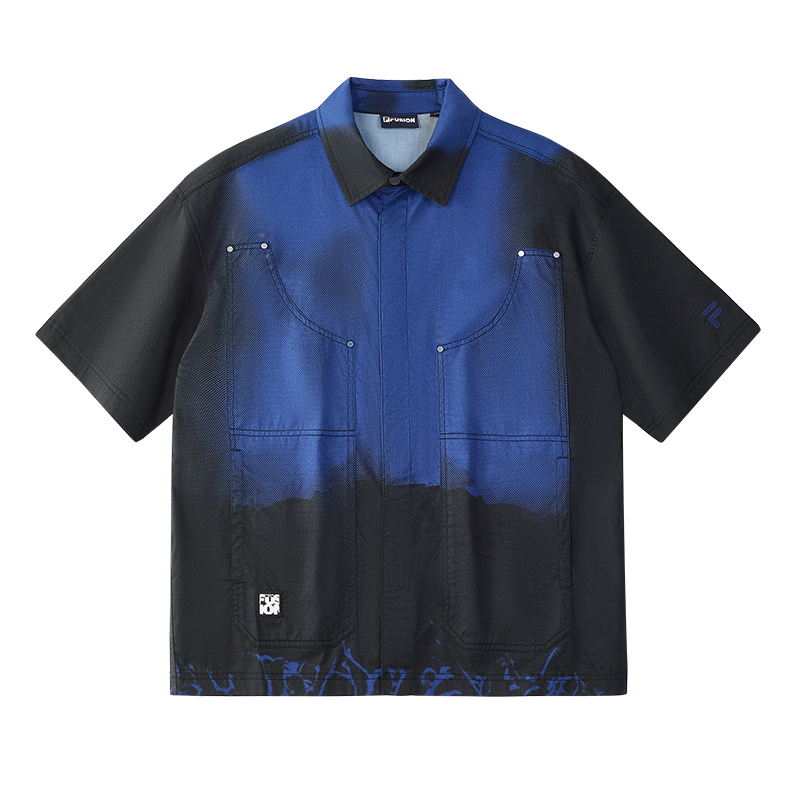 Мужская футболка-поло Fila Fusion Workwear (синяя)