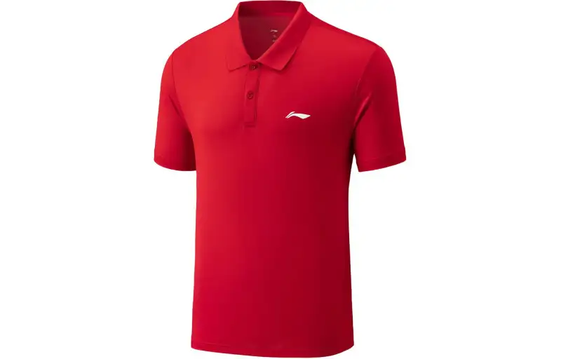Li Ning Badminton Collection Polo Shirt Men's Bull Red