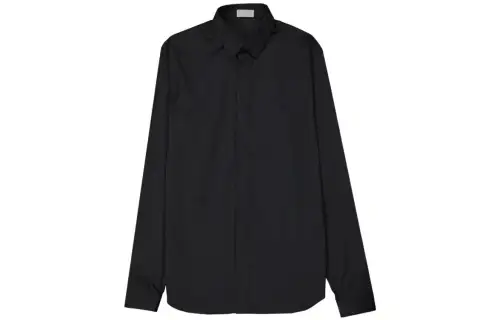 DIOR Shirts Men's Black Lapel Moderate Other