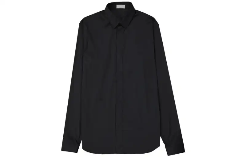DIOR Shirts Men's Black Lapel Moderate Other