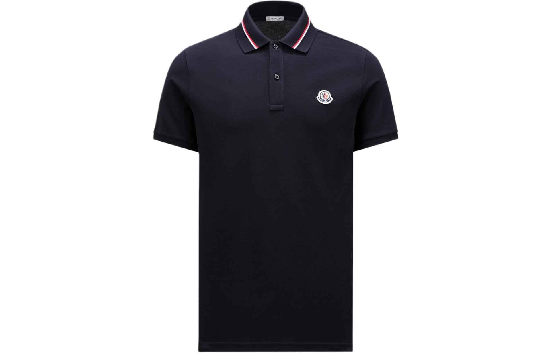 Мужская футболка Polo Moncler Moncler SS24 Polo (темно-синий)