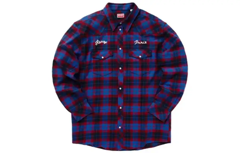 KENZO Long Sleeved Checked Shirt