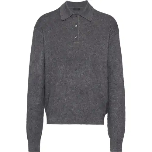 Prada cashmere-silk polo jumper
